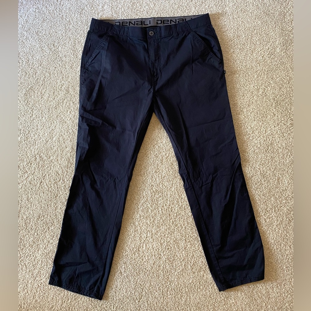 Dark Navy Blue Denali khaki pants. Size 36W 30L. Light fabric.